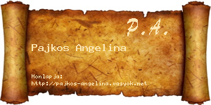 Pajkos Angelina névjegykártya